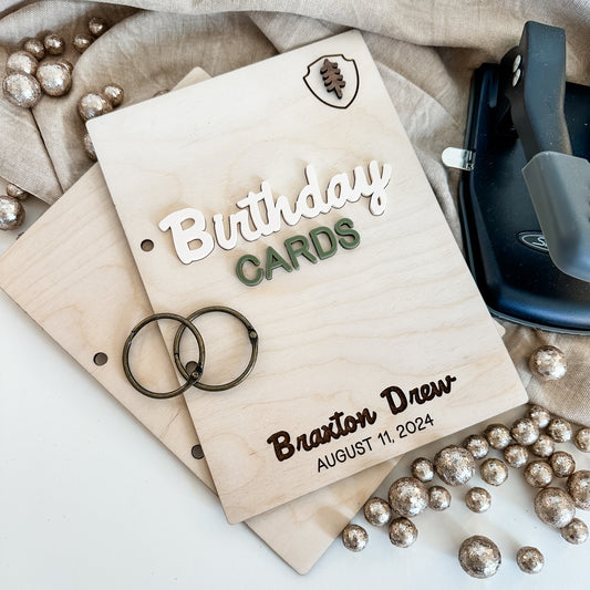 One Happy Camper Personalized Birthday Card Keeper