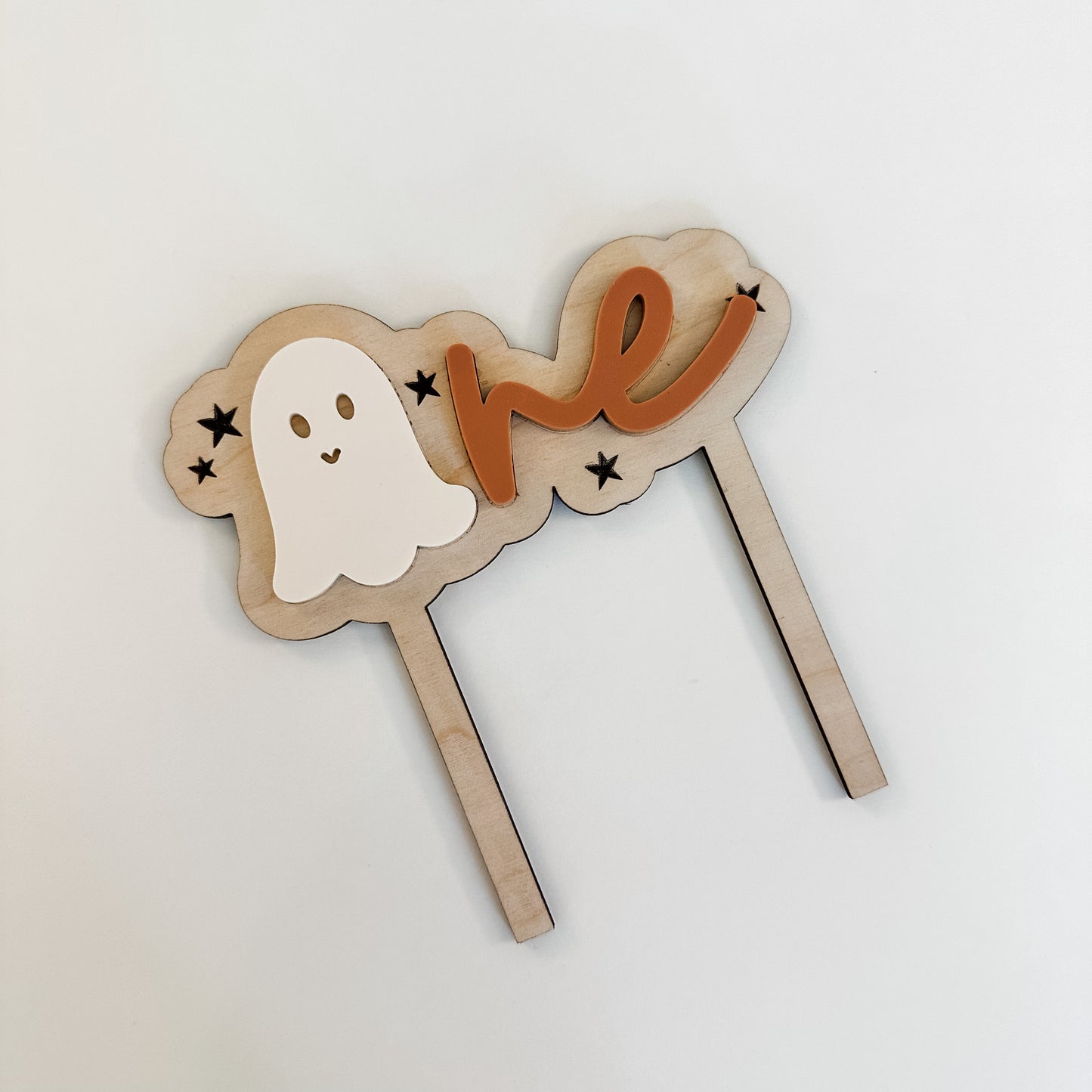Spooky One Ghost One Cake Topper