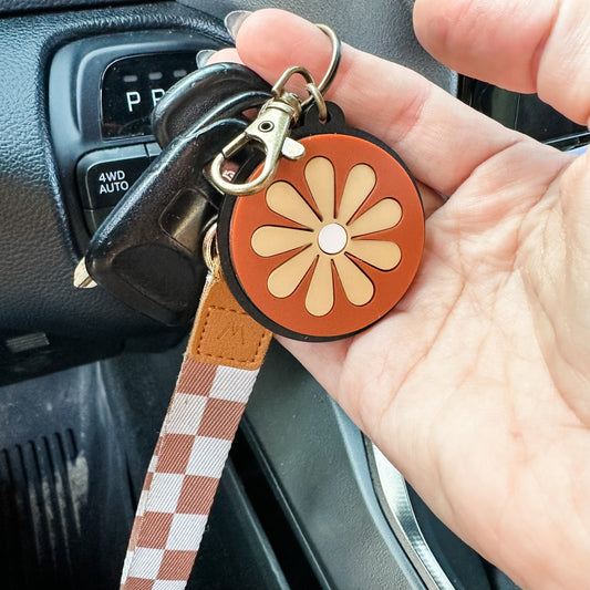 Retro Flower Keychain