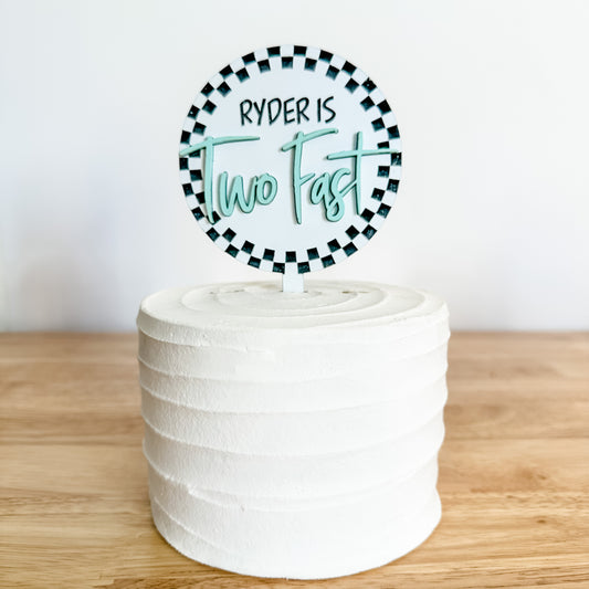 Two Fast Cake Topper
