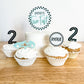 Personalized Checkered Cupcake Topper