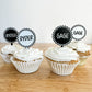 Personalized Checkered Cupcake Topper