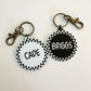 Checkered Diaper Bag Name Tag/Personalized Name Keychain